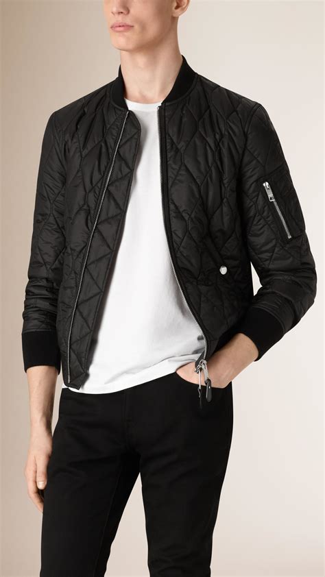 burberry black track jacket|Burberry black jacket men.